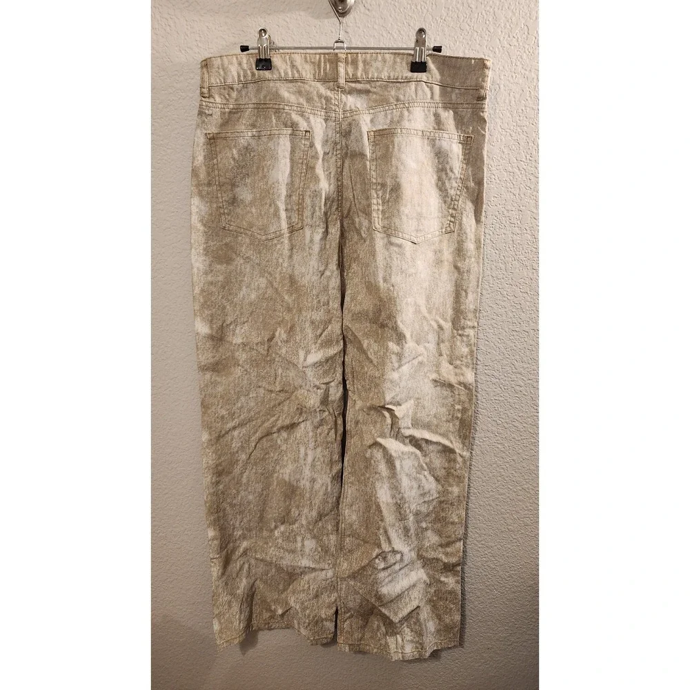 Zara large wide leg linen/cotton‎ pants
